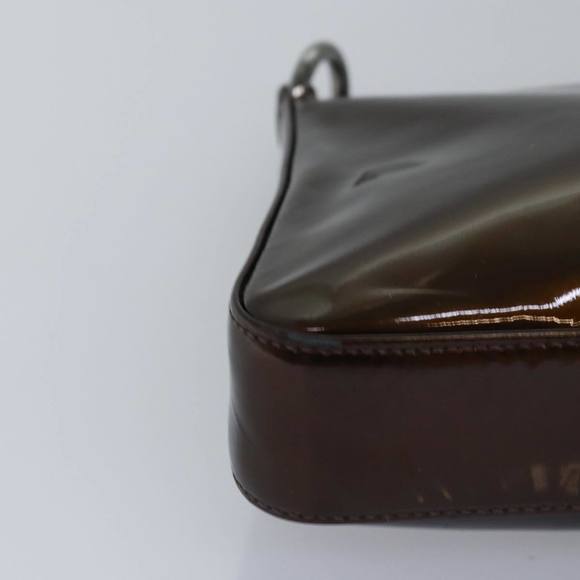 PRADA Shoulder Bag Patent leather Brown Auth 78409 - Picture 14 of 16